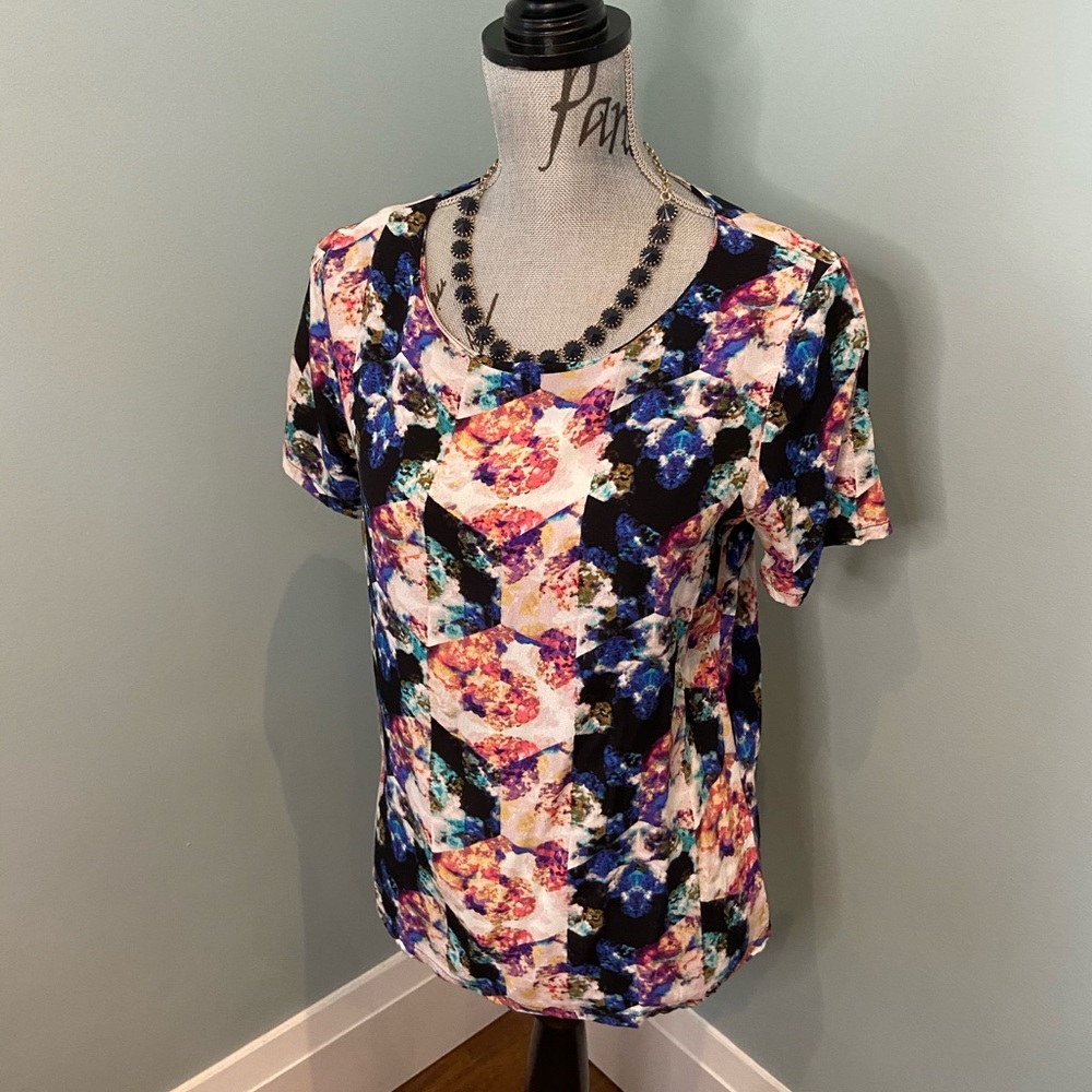 Anthro Nümph Colourful Watercolour Blouse, S
